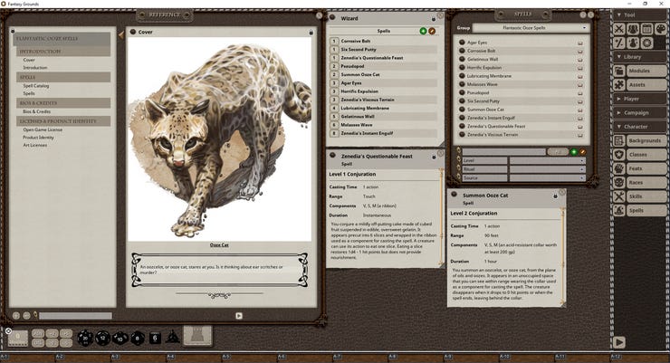 Flantastic Ooze Spells in Fantasy Grounds