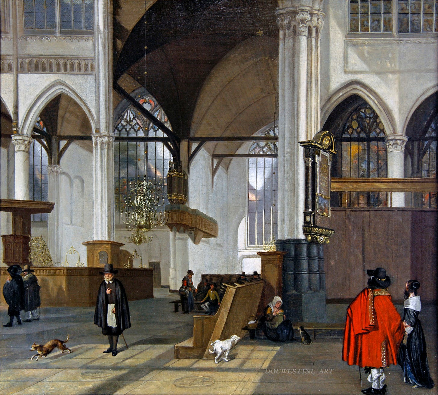 Emanuel de Witte Old Master painting for sale Interior of the Oude Kerk in  Amsterdam