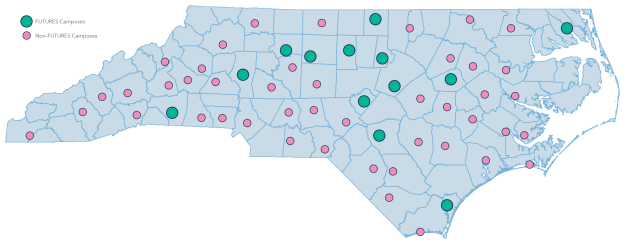 Map of FUTURES sites 