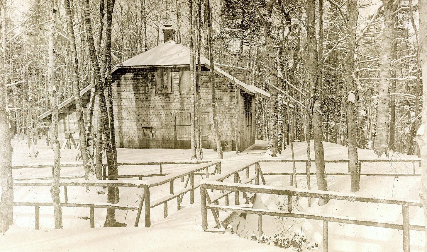 Bullard Camp in winter with snow cover