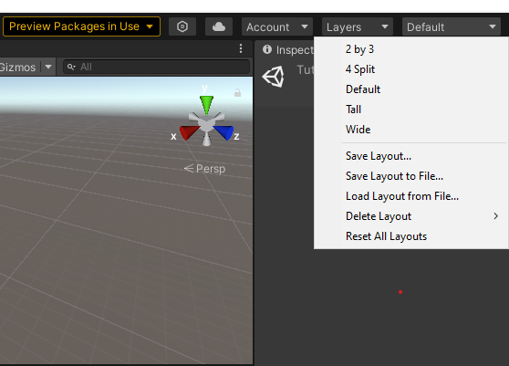 Unity project selecting layers