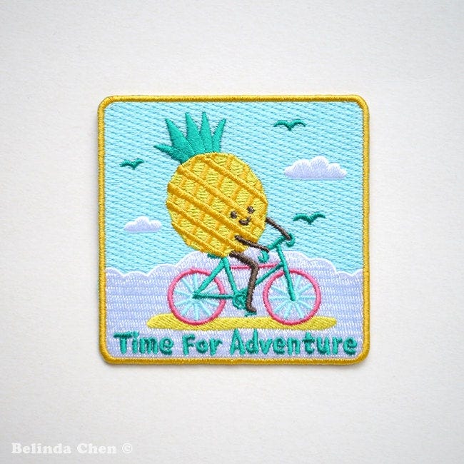 Time for adventure Pineapple Iron On Patch