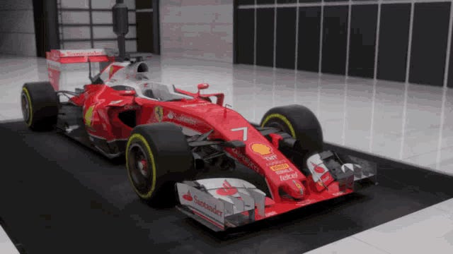 Carro de formula 1 sob teste de aero dinâmica.