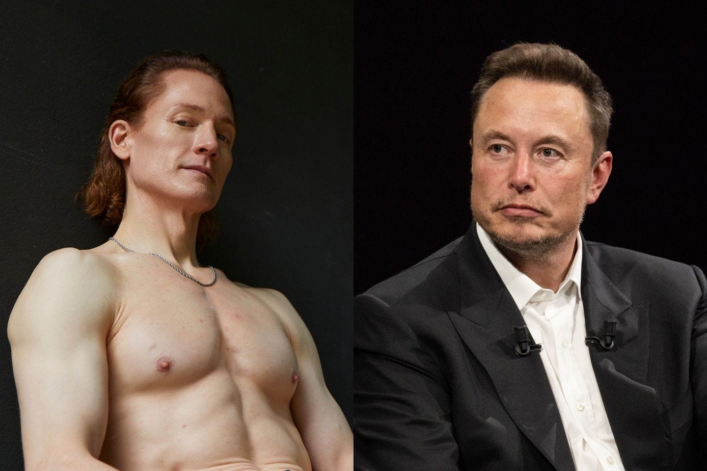 Biohacker Bryan Johnson and Tesla CEO Elon Musk.