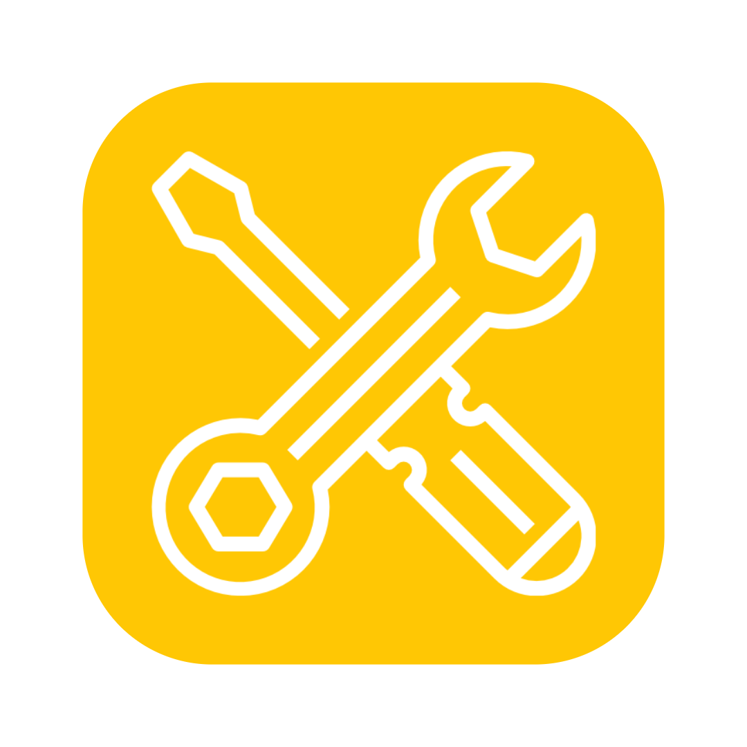 An icon of tools.