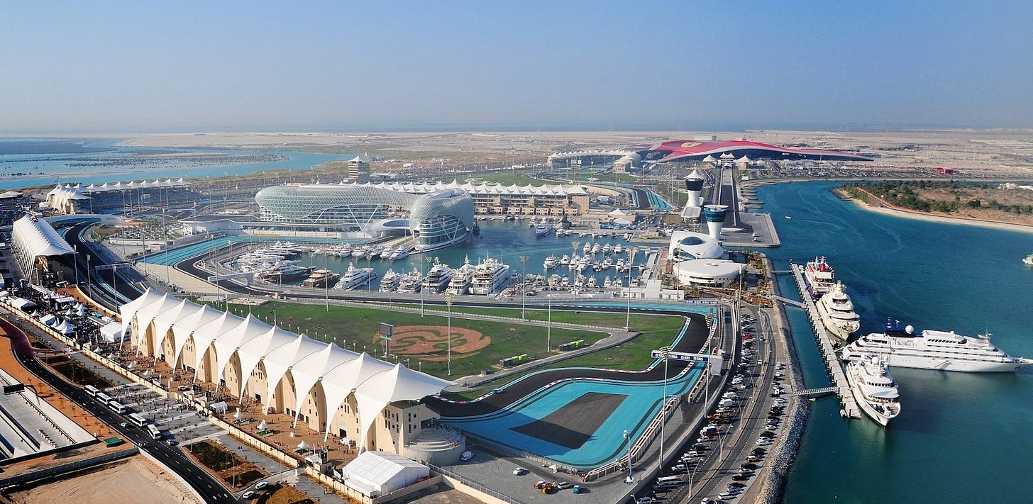 Aerial view of Yas Island