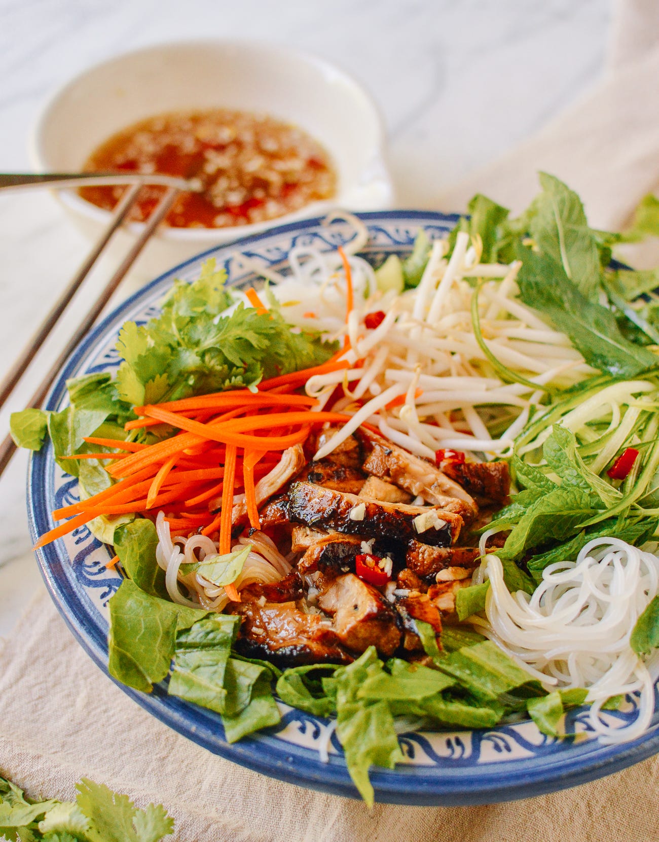 Vietnamese Rice Noodle Salad with Chicken