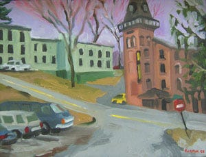 Ballston Spa Winter by jh Kunstler