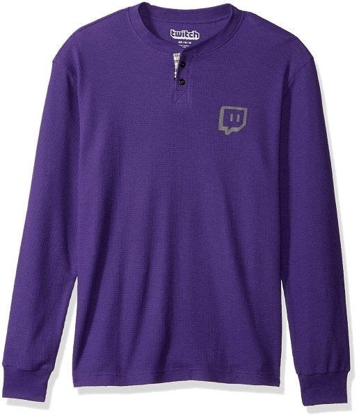 Twitch Men's Glitch Logo Thermal Henley 2019 hottest gaming holiday gifts