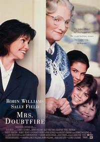 Mrs Doubtfire Movie Poster - Classic 90's Vintage Poster Print - prints4u