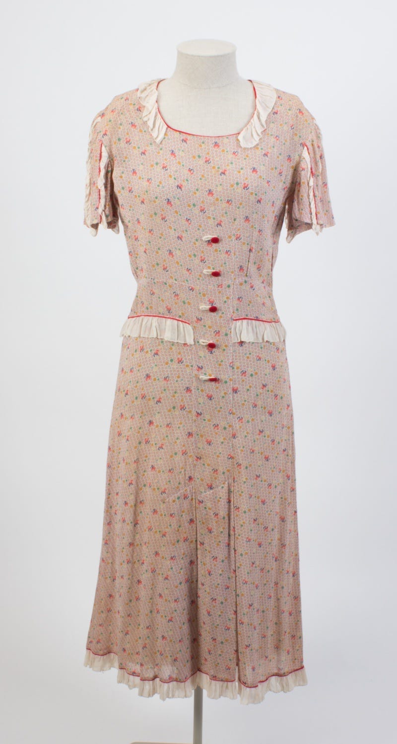 1930s Day Dress Women
