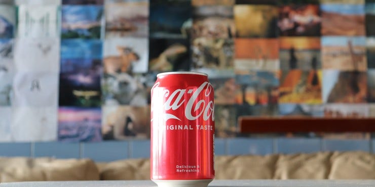 Bottle of Coca Cola's Original Taste