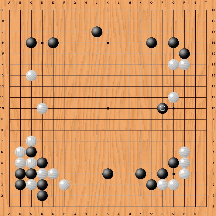 <p>Move 37 by AlphaGo in Game Two (in black)</p>