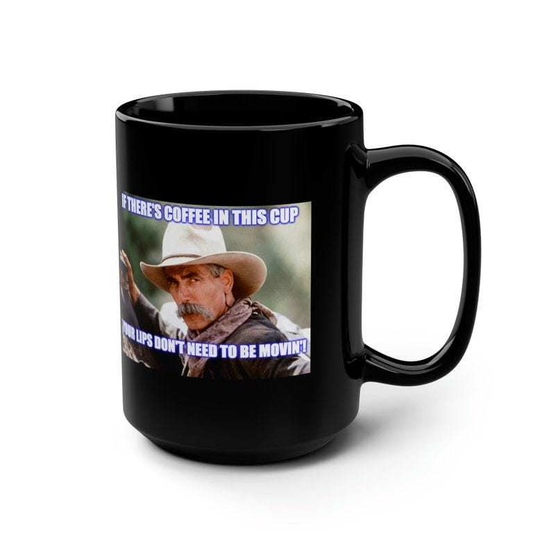 Cowboy Logic black 15 oz mug image 1