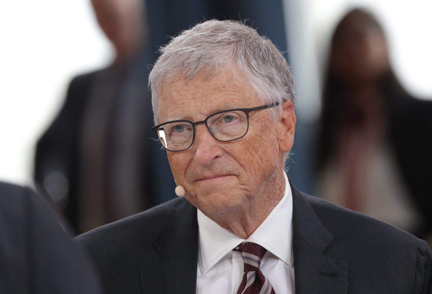 Philanthropist and former Microsoft CEO Bill Gates attends a panel discussion at the Global Solutions Summit on May 07, 2024 in Berlin, Germany.