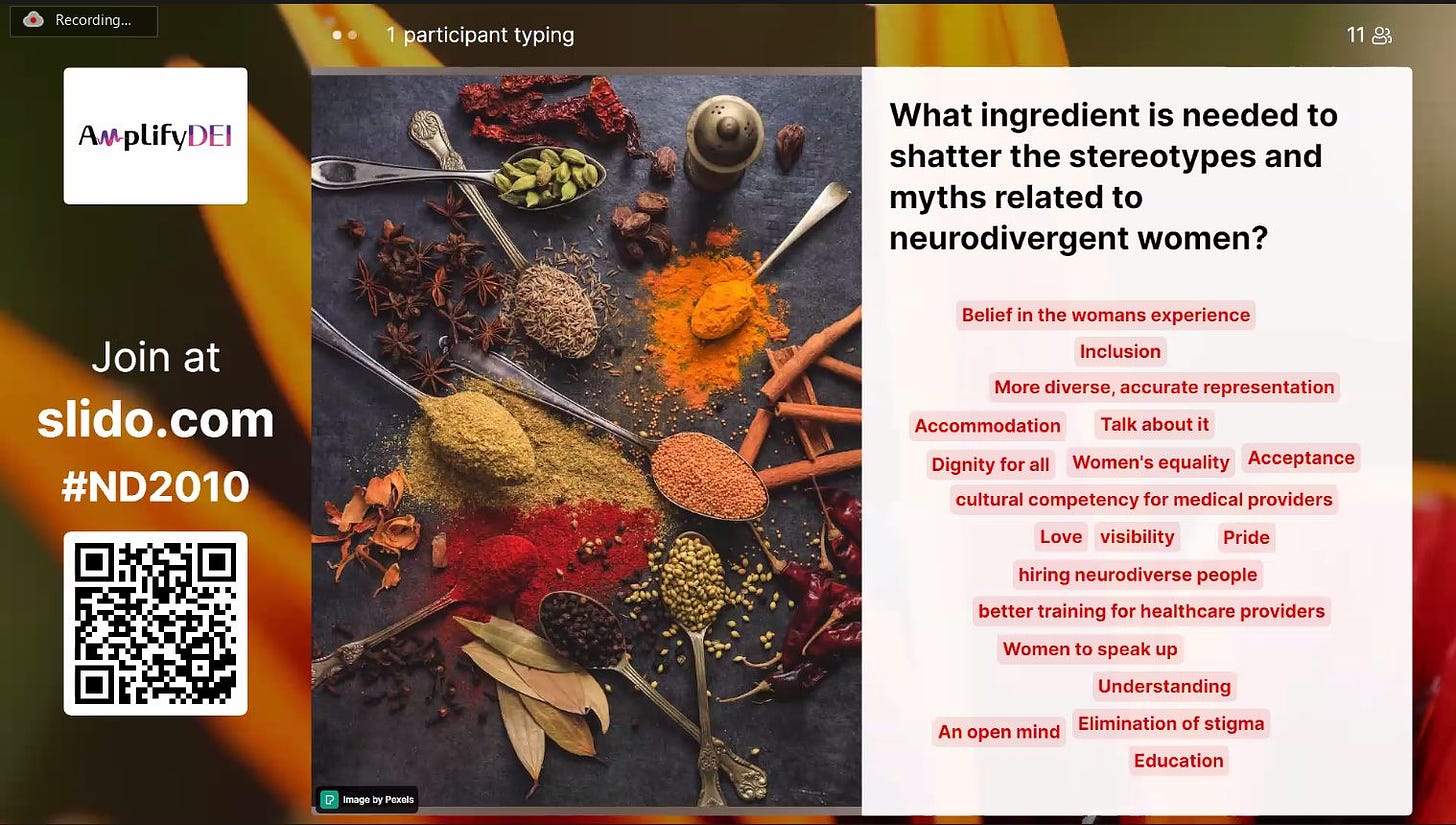 What ingredient is needed to shatter the stereotypes and myths related to neurodivergent women?