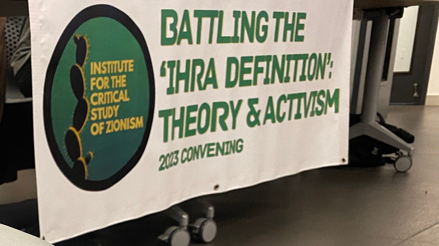 Banner image: Battling the IHRA Definition Theory & Activism