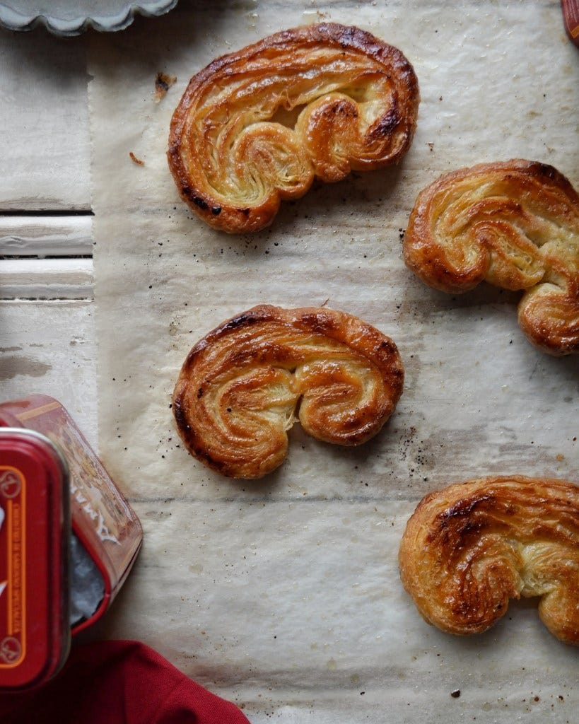 vanilla sugar palmiers