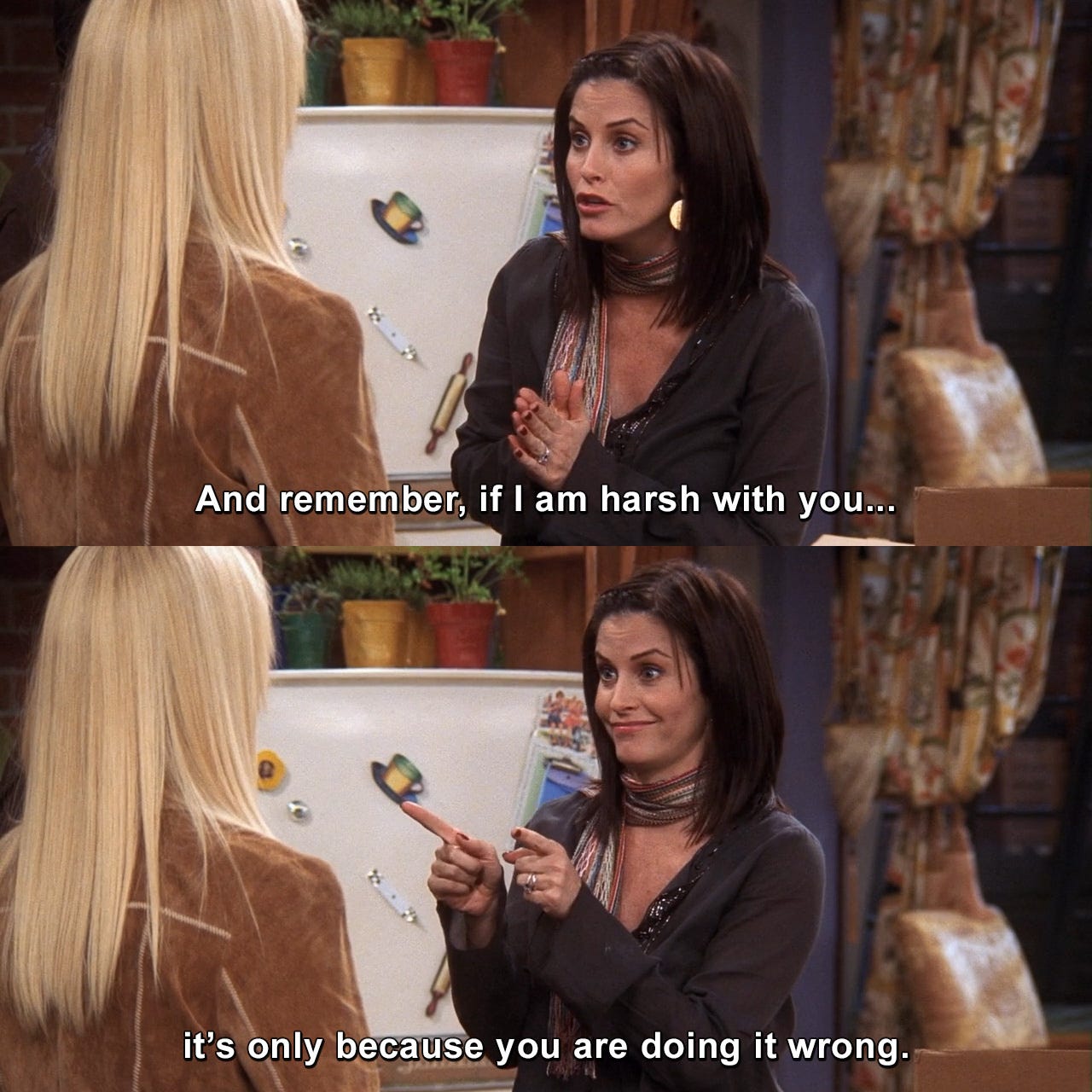 And remember, if I am harsh with you, it is only because you are doing it  wrong. | Friends | TVgag.com