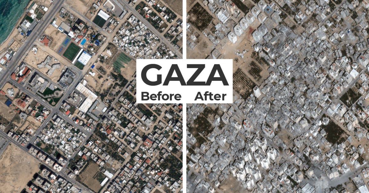 Satellite images show scale of destruction in Israel's assault on Gaza |  Israel-Palestine conflict News | Al Jazeera