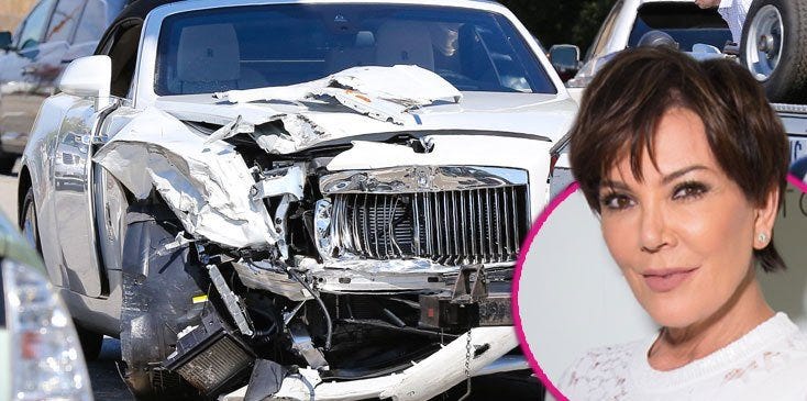 kris jenner car accident 2016 images