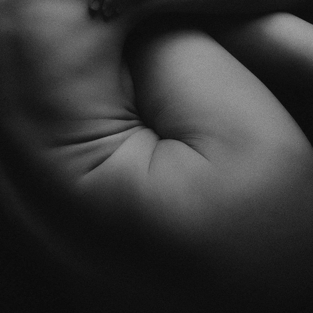 grayscale photography of naked human