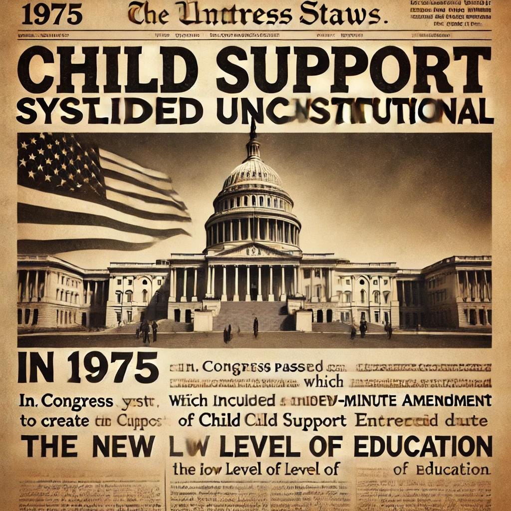 Child Support System Declared Unconstitutional 