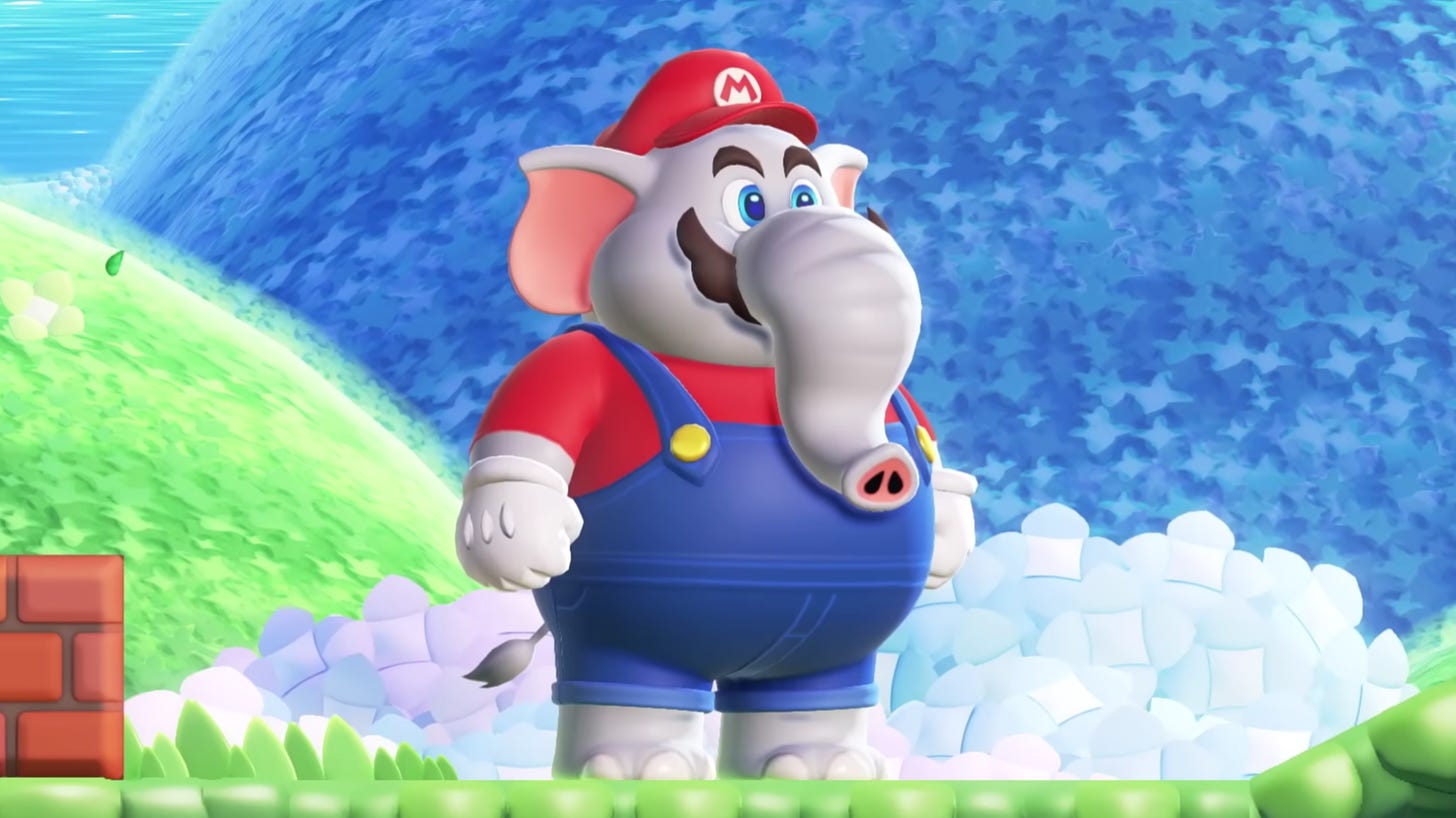 People Are in Love with Super Mario Bros. Wonder's Elephant Mario - IGN