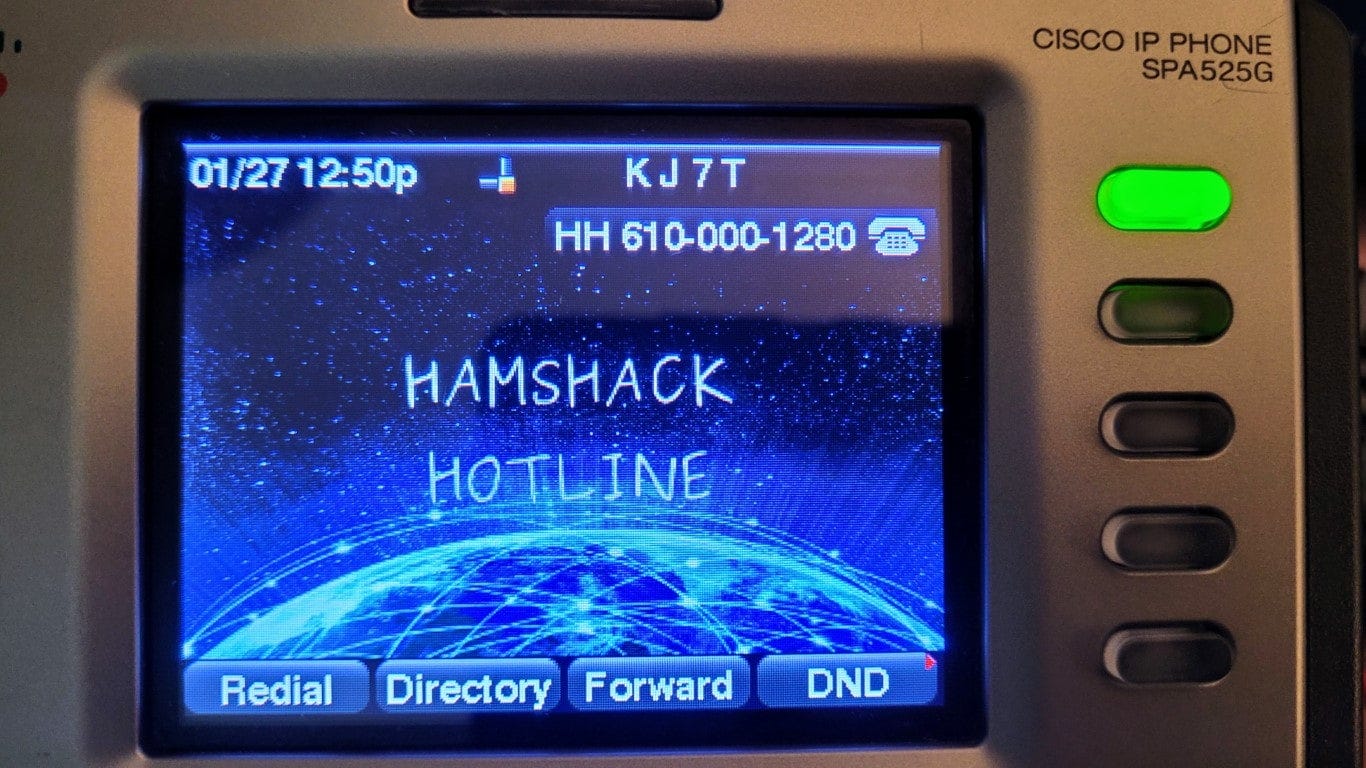 Hamshack Hotline number on Cisco IP phone