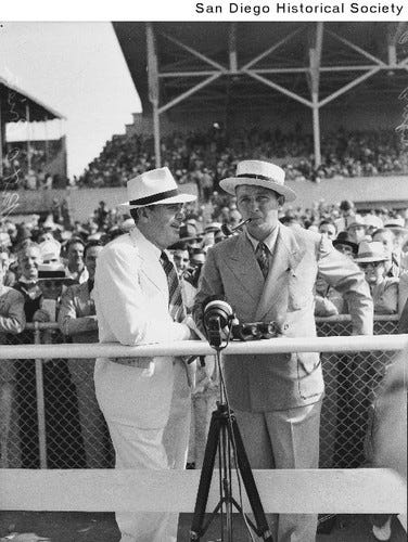 Bing Crosby at Del Mar race Track, 1937, Image courtesy of the San Diego Historical Society