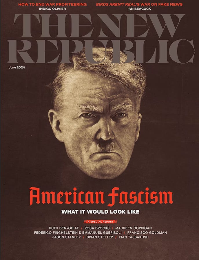 The New Republic on X: "We chose the cover image, based on a well-known  1932 Hitler campaign poster, for a precise reason: that anyone transported  back to 1932 Germany could very, very