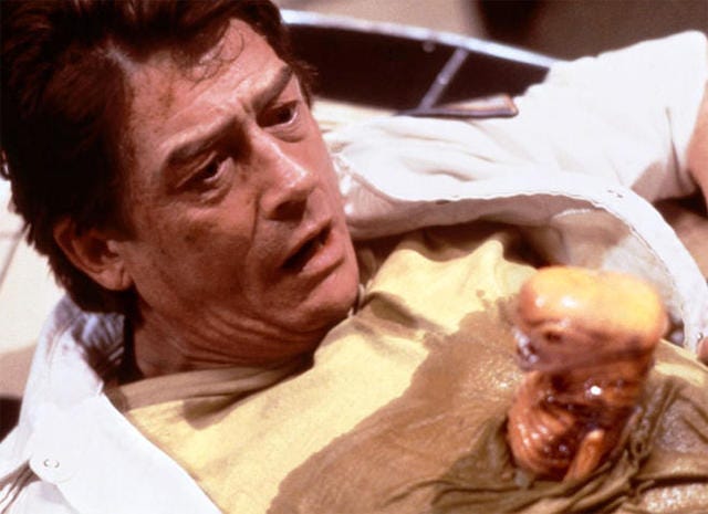 John Hurt and chest-burster