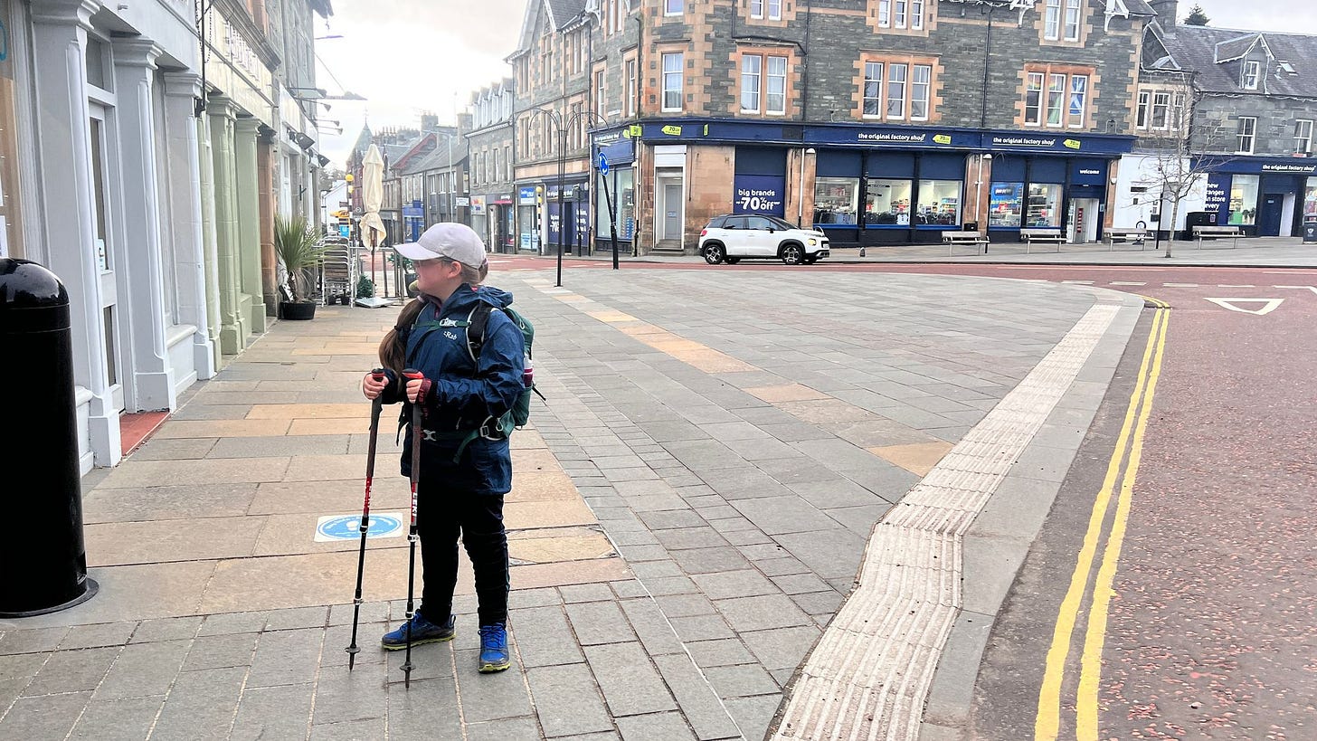 A quite Pitlochry on our last day of the Rob Roy Way