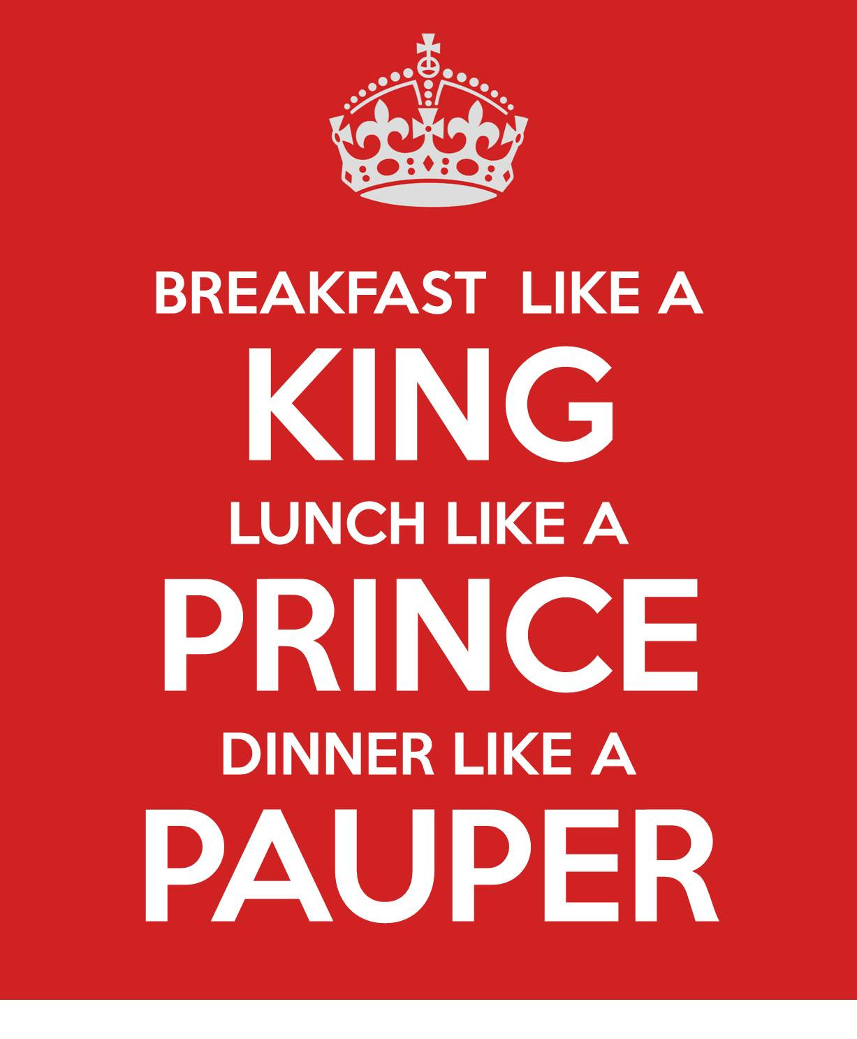 LATELIFE MUSINGS...: EAT LIKE A KING