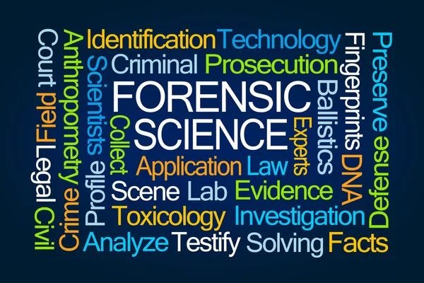 Forensic Science Word Cloud — Stock Photo, Image