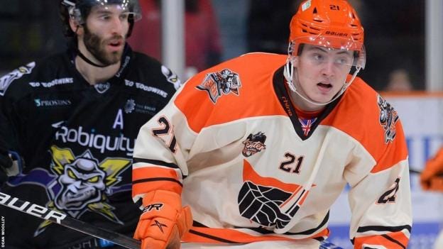 Alex Graham in action for Sheffield Steelers