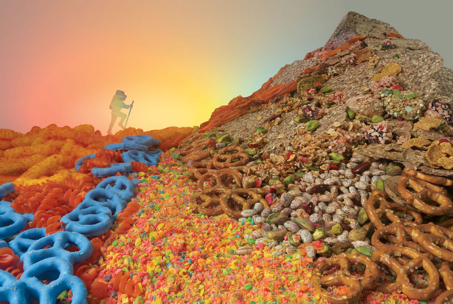 Conceptual photograph of ultra processed foods