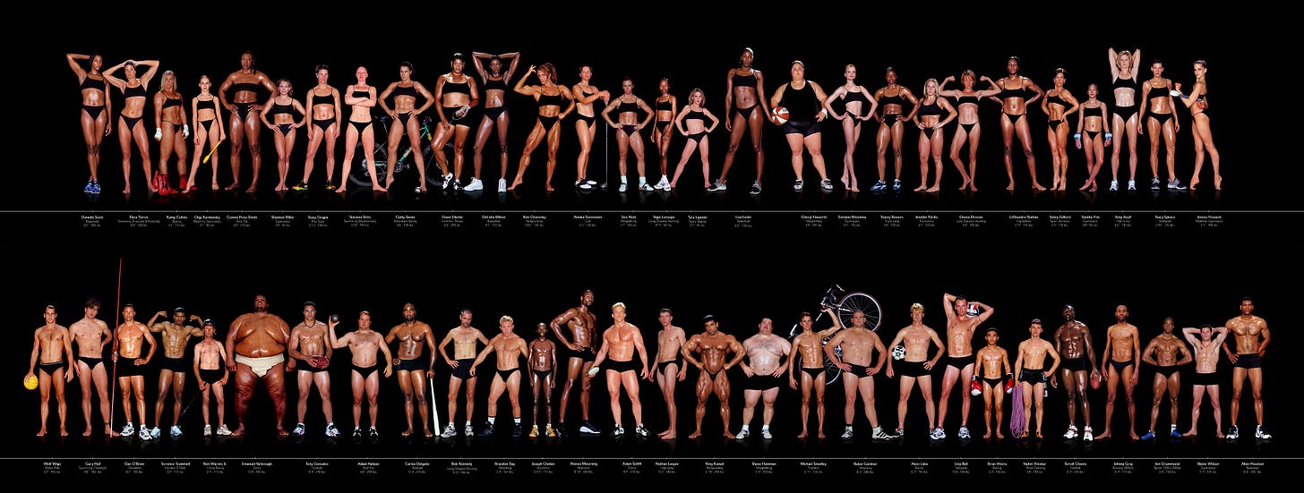 Body variations of Olympic and Professional athletes captured by  photographer Howard Schatz. : r/Damnthatsinteresting