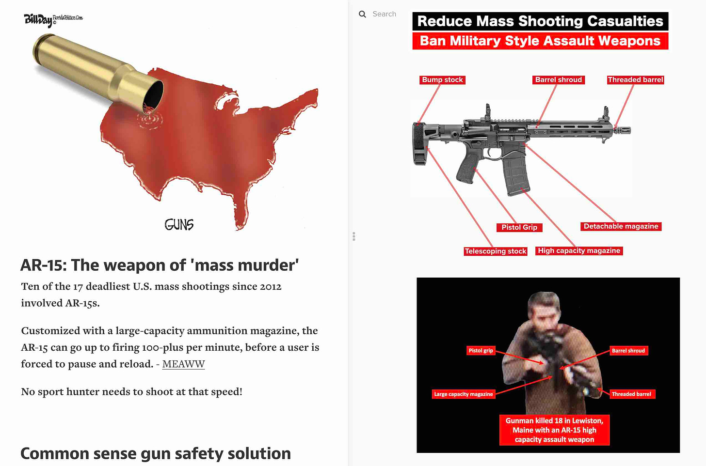 Ban military style weapons