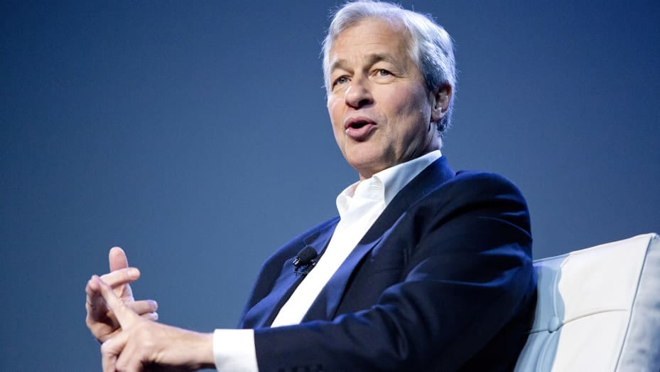 Jamie Dimon interrupted twice by shouting protesters at Goldman Financial  conference