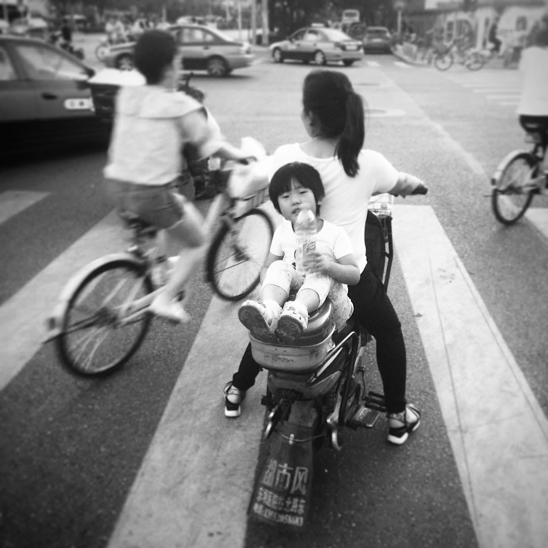 Intersection in downtown Beijing.