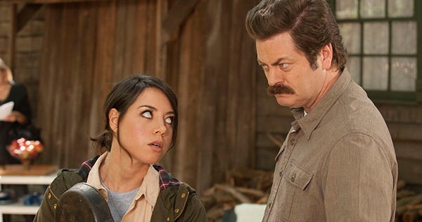 ron swanson april ludgate parks and recreation intergenerational collaborations | rmrk*st | Remarkist Magazine