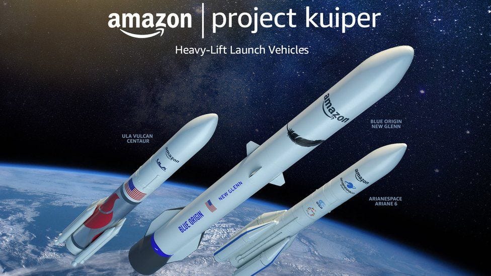 Amazon secures rockets for broadband project - BBC News