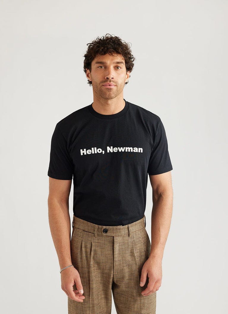 Hello Newman T Shirt | Seinfeld x Percival | Black