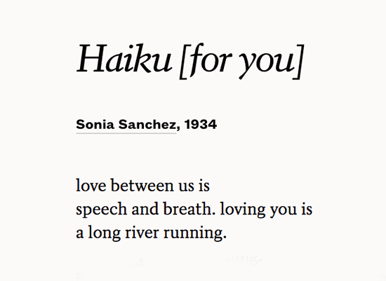 haiku, poem, Sonia sanchez, quote, read, Japanese, japan