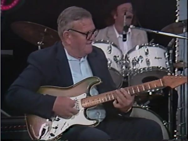 Eldon Shamblin on Oklahoma Swingin' Country, with his beloved Stratocaster