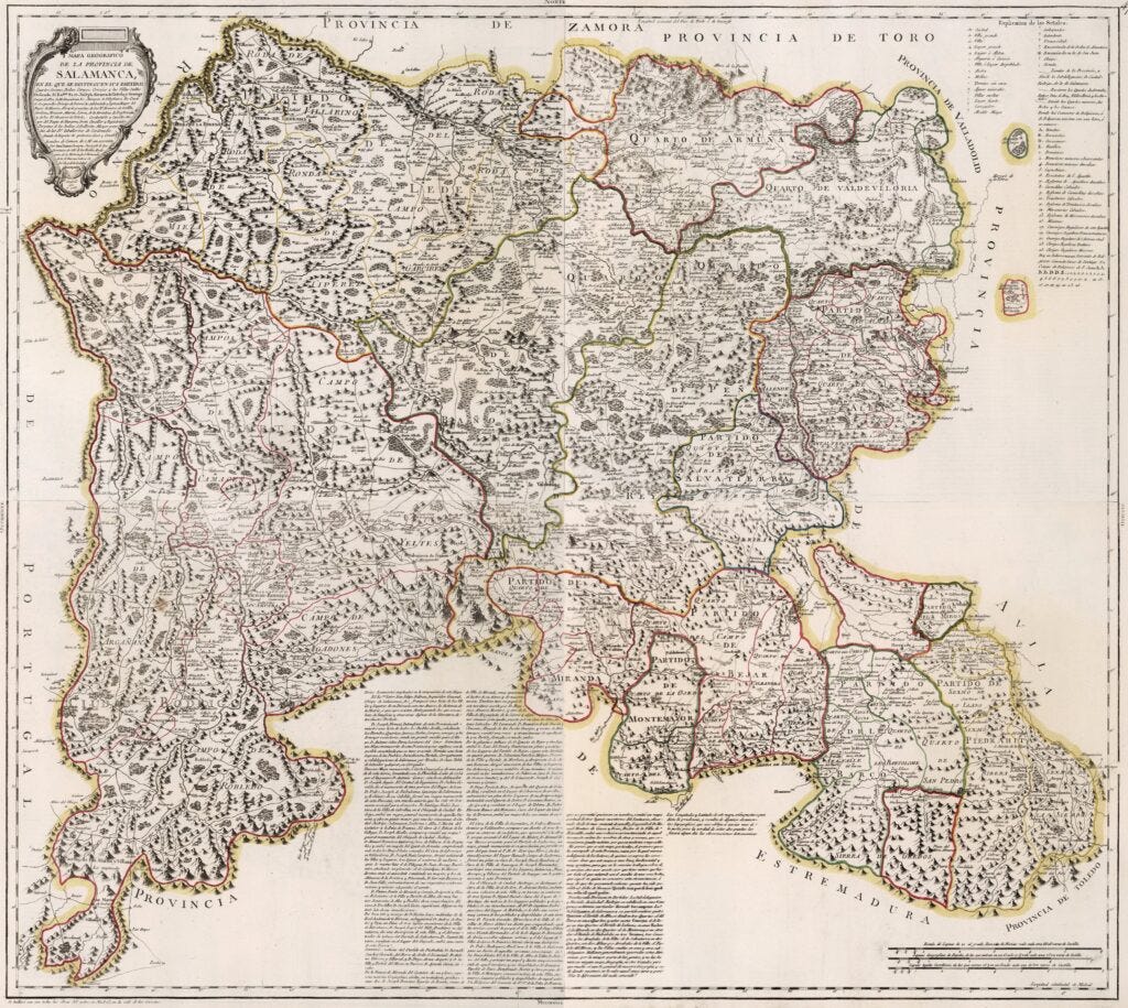 Mapa de la Provincia de Salamanca (1783)