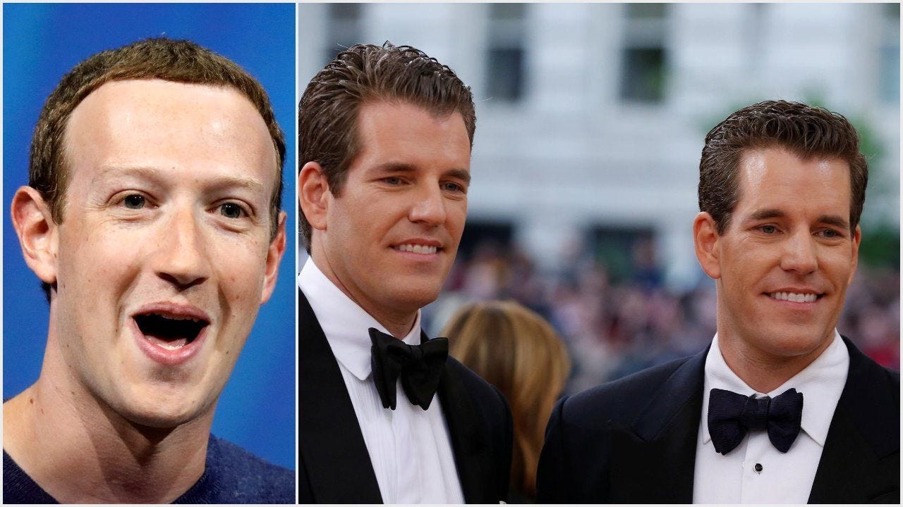 mark zuckerberg upstages winklevoss twins with libra 2019 images