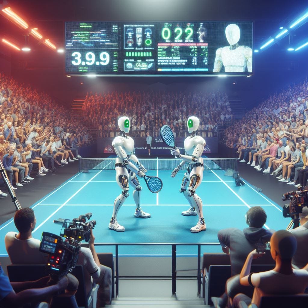 Ai vs. Ai in a padel match