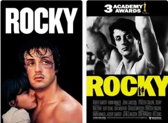 Rocky (1976). Not a crag in sight.